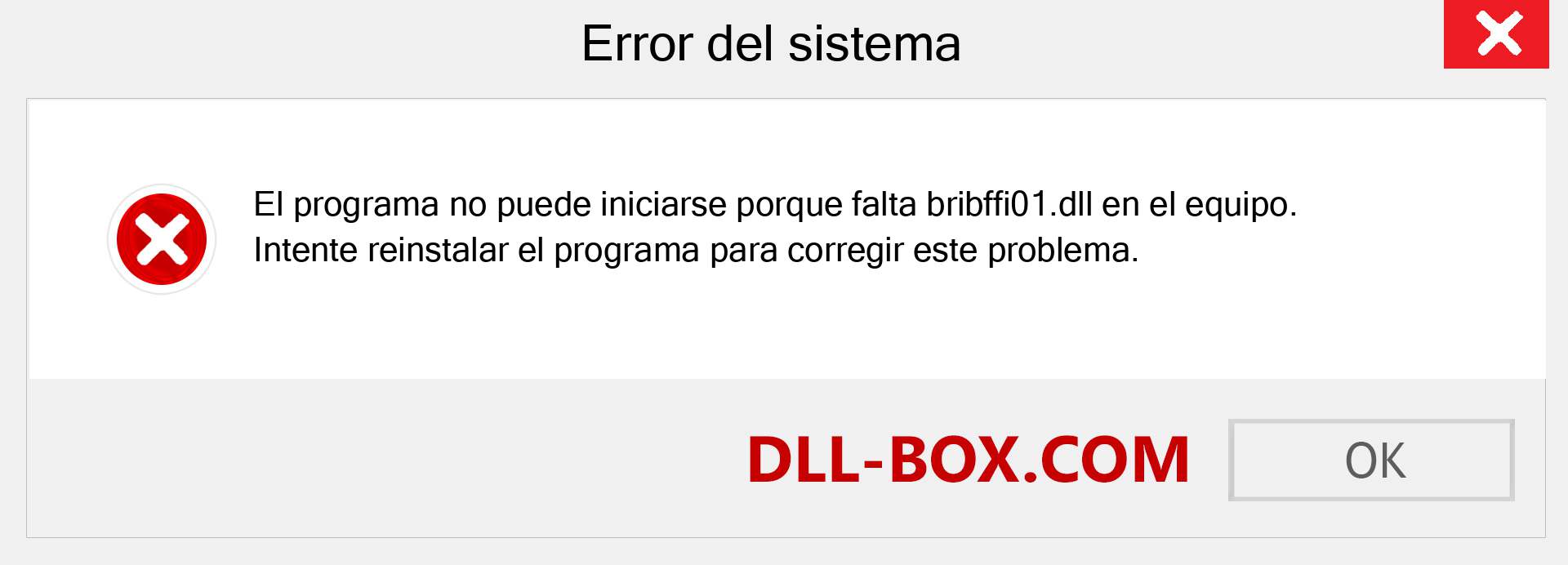 ¿Falta el archivo bribffi01.dll ?. Descargar para Windows 7, 8, 10 - Corregir bribffi01 dll Missing Error en Windows, fotos, imágenes